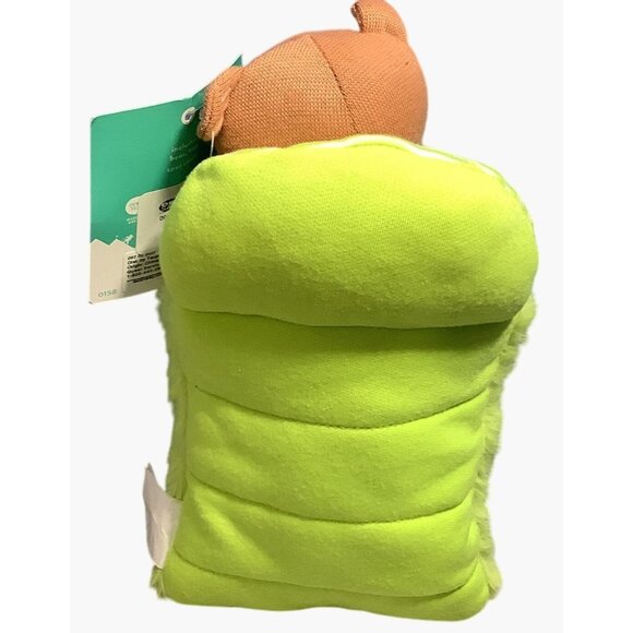 Pillowfort Teddy Bear Plush Toy With Lime Green Sleeping Bag - Picture 4 of 4